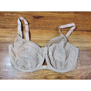 Curvy Kate 34J Bra Beige Victory Balcony Sheer Underwire Back Closure